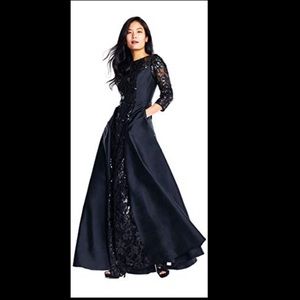 Adrianna Papell Black Sequin Formal Evening Gown